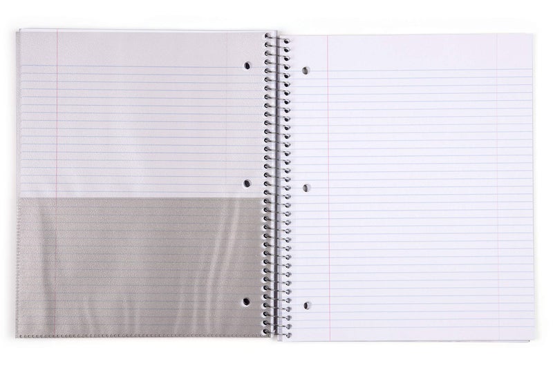 Mintra Office Durable Spiral Notebooks, 3 Subject (aTeal, Purple, White, College Ruled 3pk) - Image 5